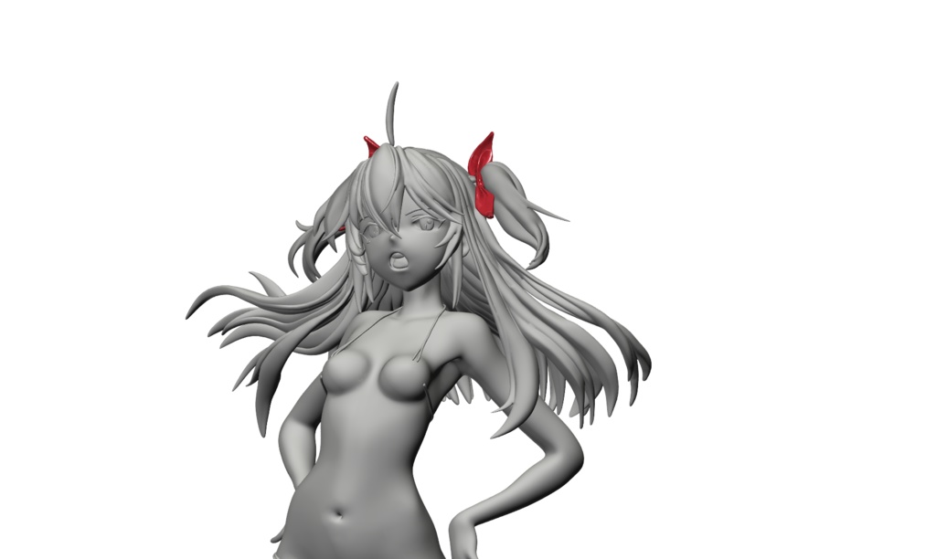 1/7scale アズールレーン アドミラル・ヒッパー ちゃんの「新しい頭部のみ」の出力レジンキット スペア用や塗試し用に