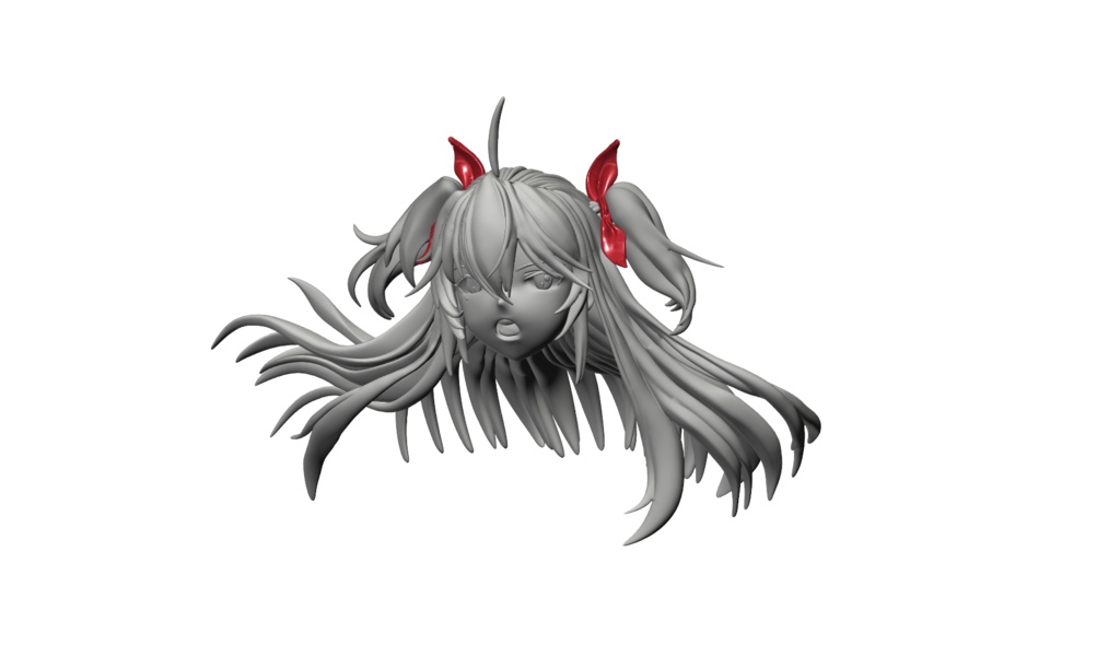 1/7scale アズールレーン アドミラル・ヒッパー ちゃんの「新しい頭部のみ」の出力レジンキット スペア用や塗試し用に