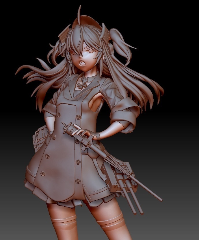 単品で決済して下さい 60サイズを二箱、60サイズを2箱、60サイズの料金で発送できません 「アドミラル・ヒッパーちゃん戦闘服ver」 7分の1出力レジンkit★二次創作通販