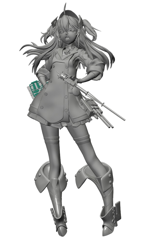 単品で決済して下さい 60サイズを二箱、60サイズを2箱、60サイズの料金で発送できません 「アドミラル・ヒッパーちゃん戦闘服ver」 7分の1出力レジンkit★二次創作通販