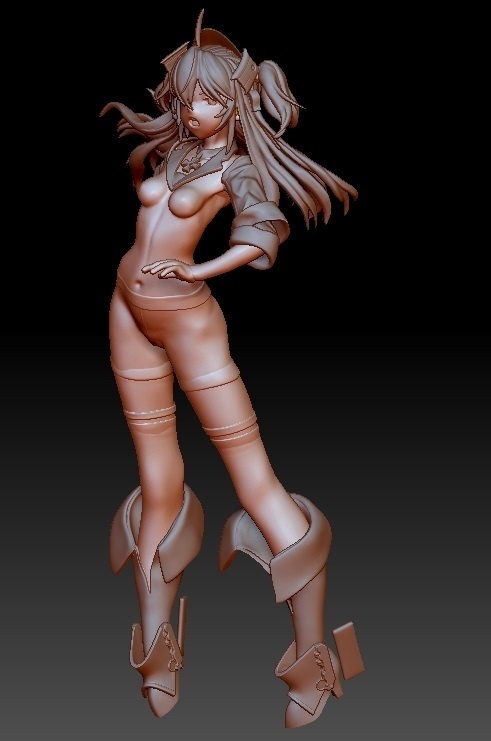 単品で決済して下さい 60サイズを二箱、60サイズを2箱、60サイズの料金で発送できません 「アドミラル・ヒッパーちゃん戦闘服ver」 7分の1出力レジンkit★二次創作通販