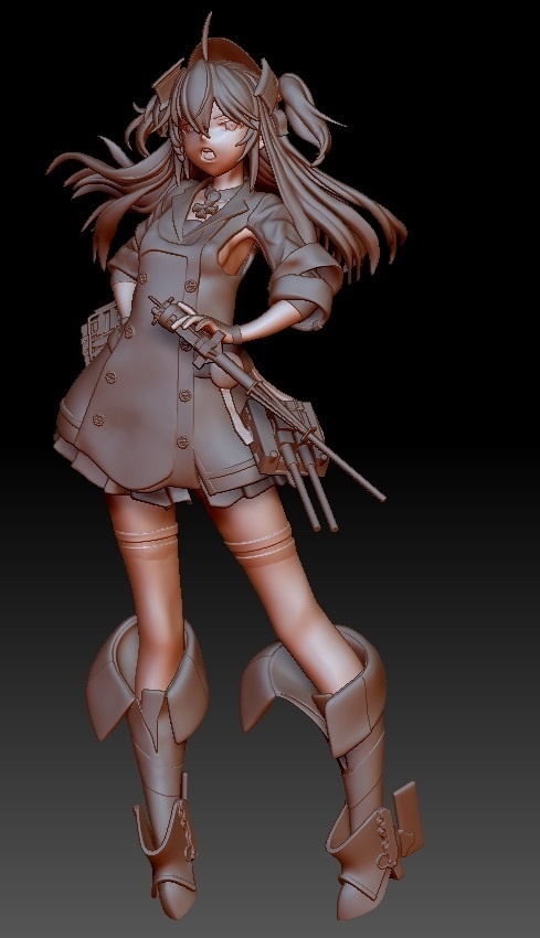 ★B品★お買い得★部品が多いは気持ちです^^★「アドミラル・ヒッパーちゃん戦闘服ver」 7分の1出力レジンkit★ 二次創作通販です、塗装見本はゆっくり~ 受注 発送順次 残りもう1こ