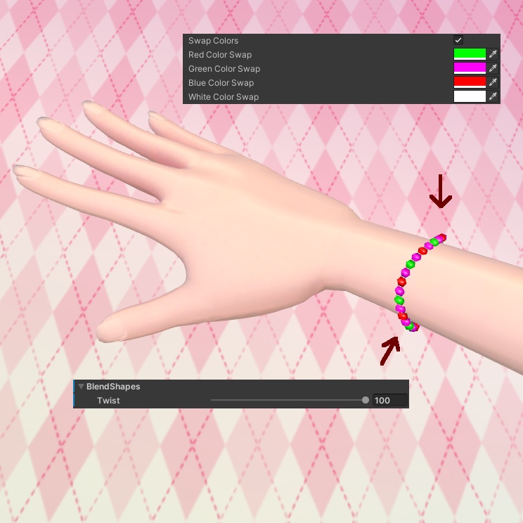 ビーズブレスレット「Suikanessシェーダー」(Bead Bracelets - Suikaness Shader)