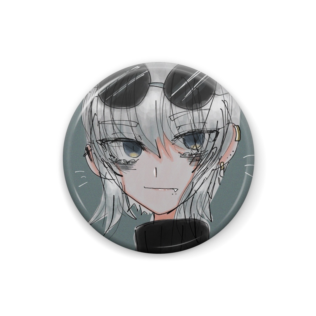 ナナネコの缶バッチ