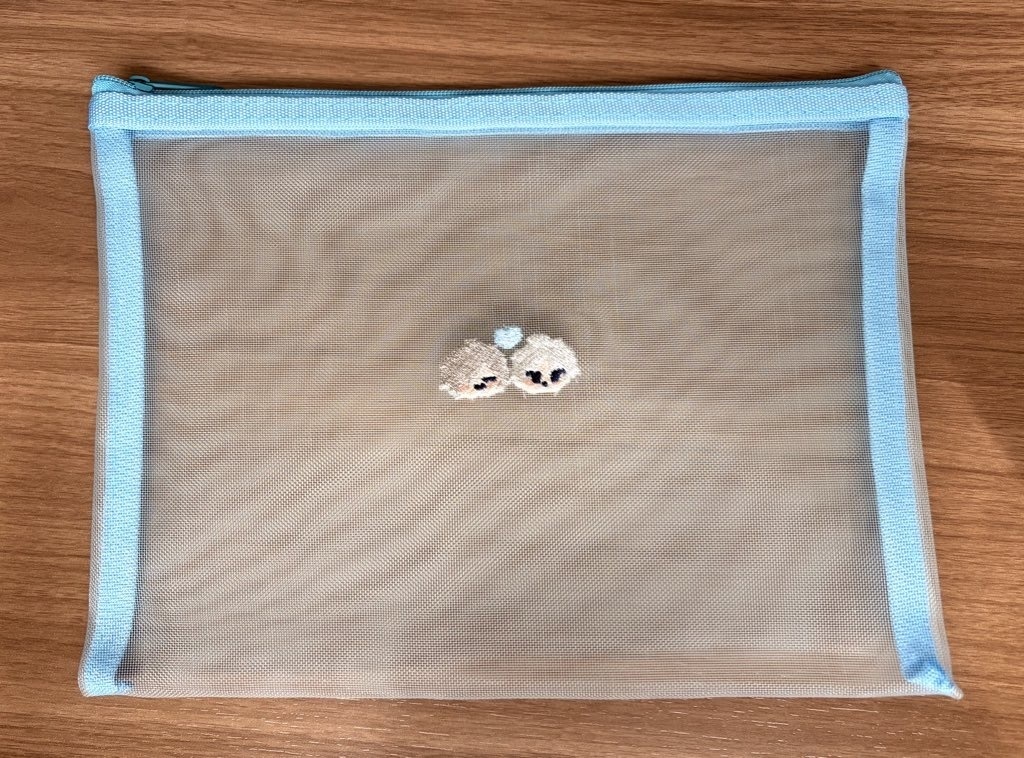 レムシェ 刺繍メッシュポーチ
