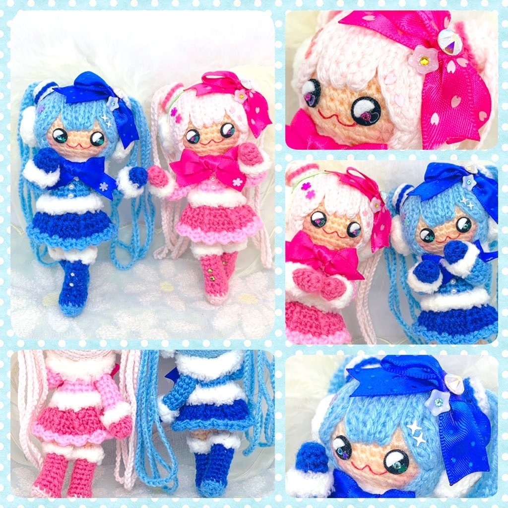 6/26㈯21時頃〜【初音ミク】ふわこちゃん【編みぐるみ】