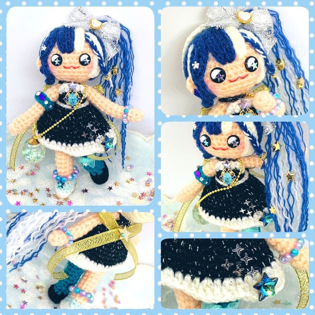 終了【オリジナルあみぐるみ】流れ星の双子