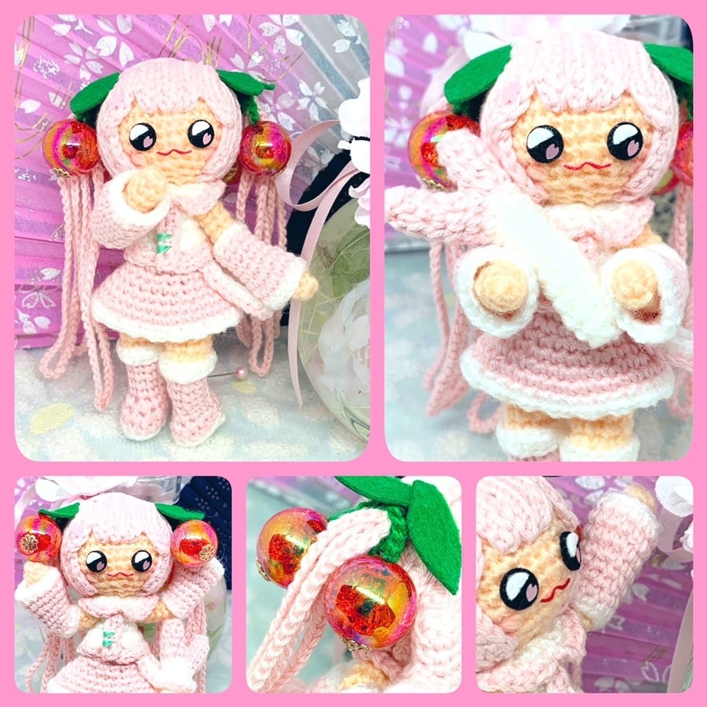 【あみぐるみ】桜ミクさん