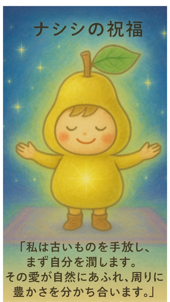 梨の神様ナシシのアファメーションカード 〜 Release the Old 〜