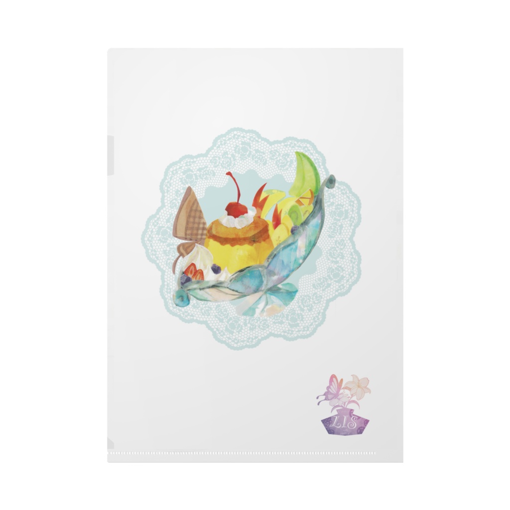 【A4クリアファイル】虹色の窓辺でティータイム