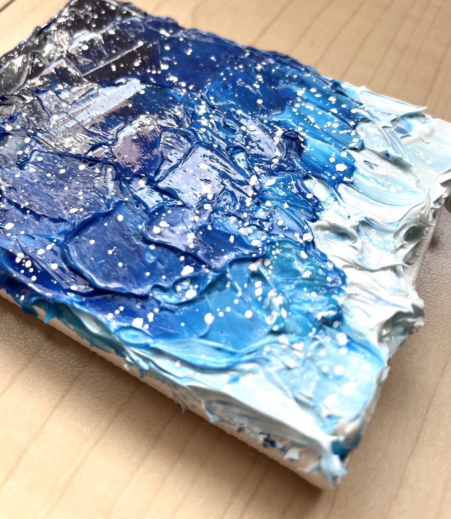 【アクリル原画】波 7.5×10cm (018)