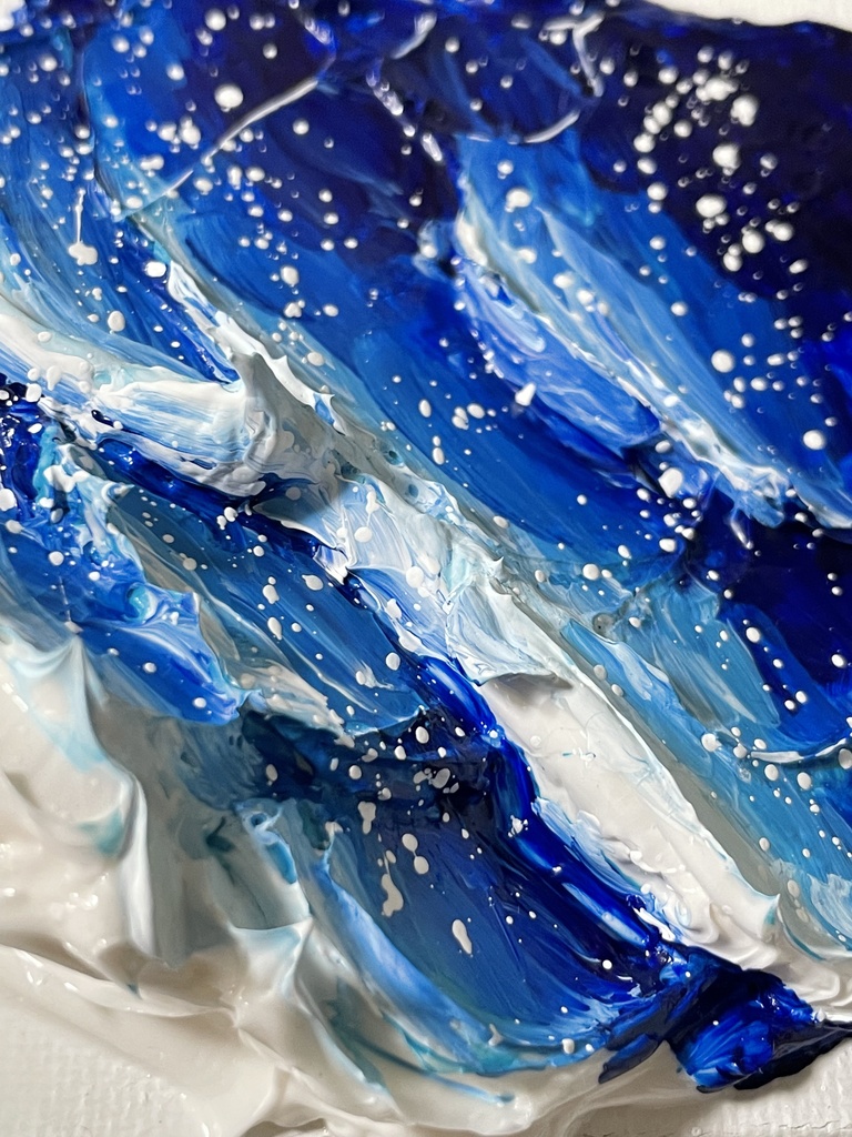 【アクリルアート原画】荒波 100×100mm