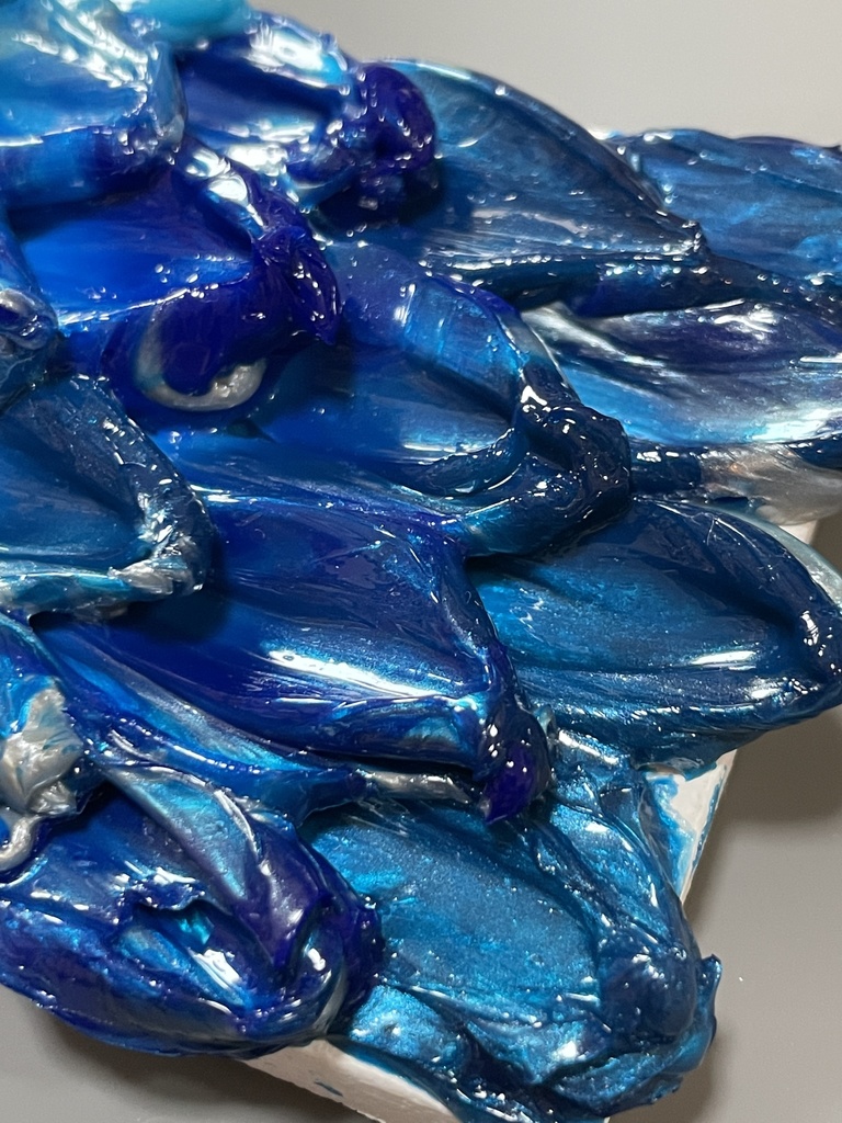 【アクリルアート】竜の鱗 100×100mm