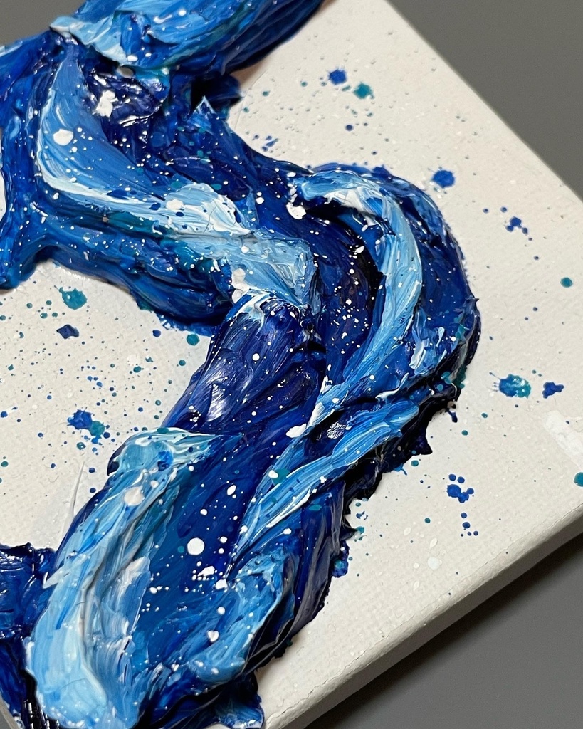 【アクリルアート原画】流れ 100×100mm