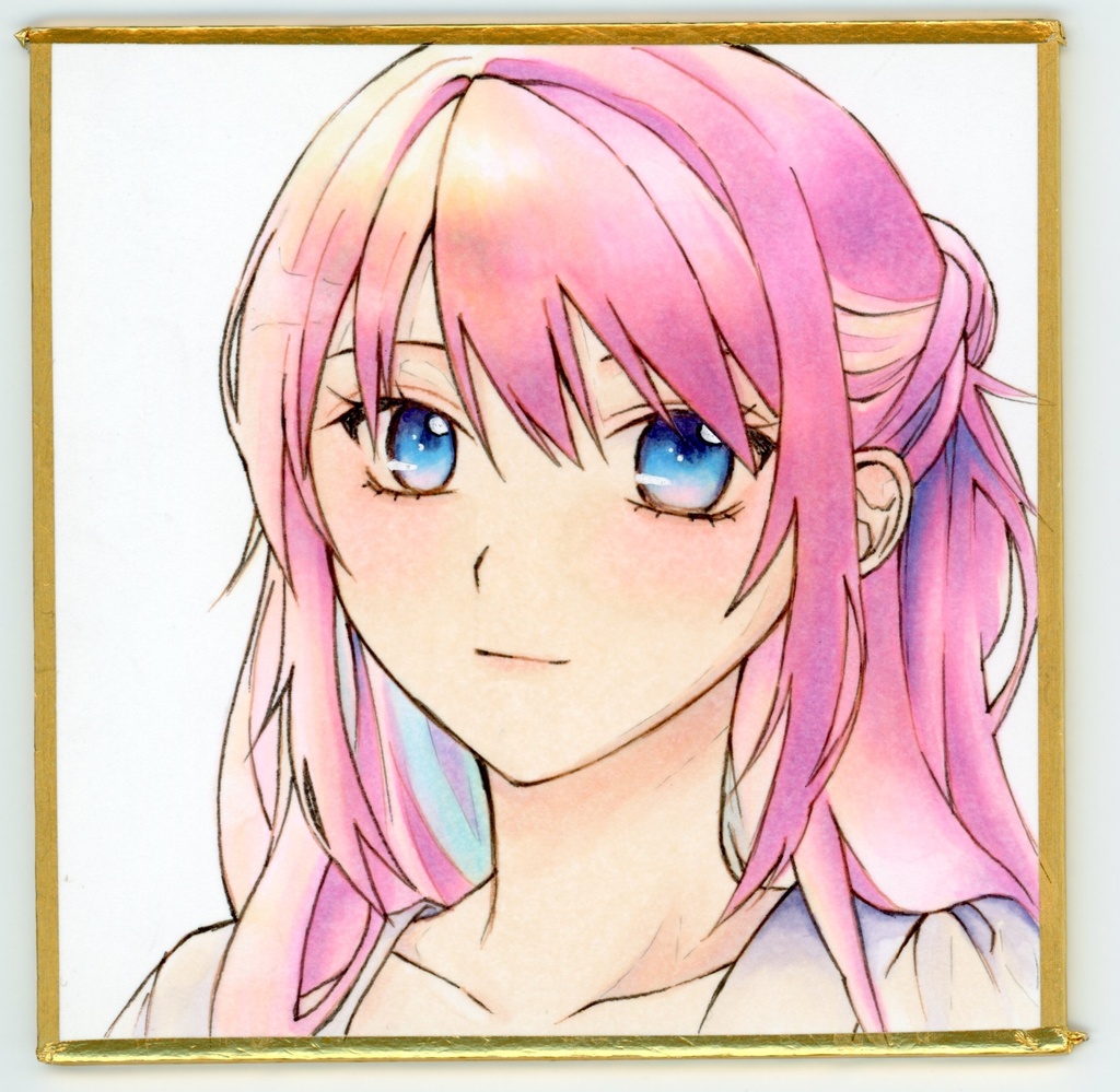 【コピック原画】オリジナル女の子 75×75mm