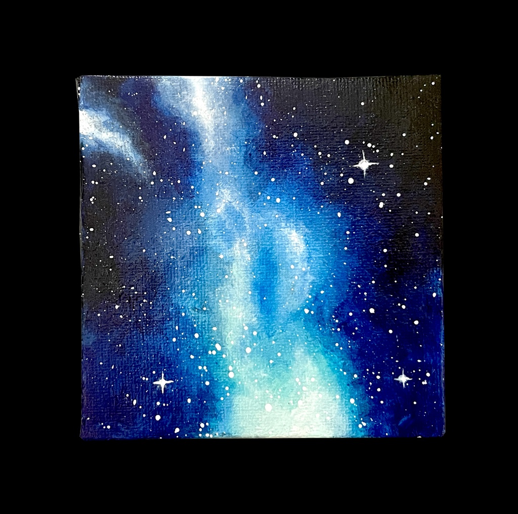 アクリル画 「星空の下の海原」 原画 F3サイズ お気に入り レビュー高評価商品 アクリル画 「星空の下の海原
