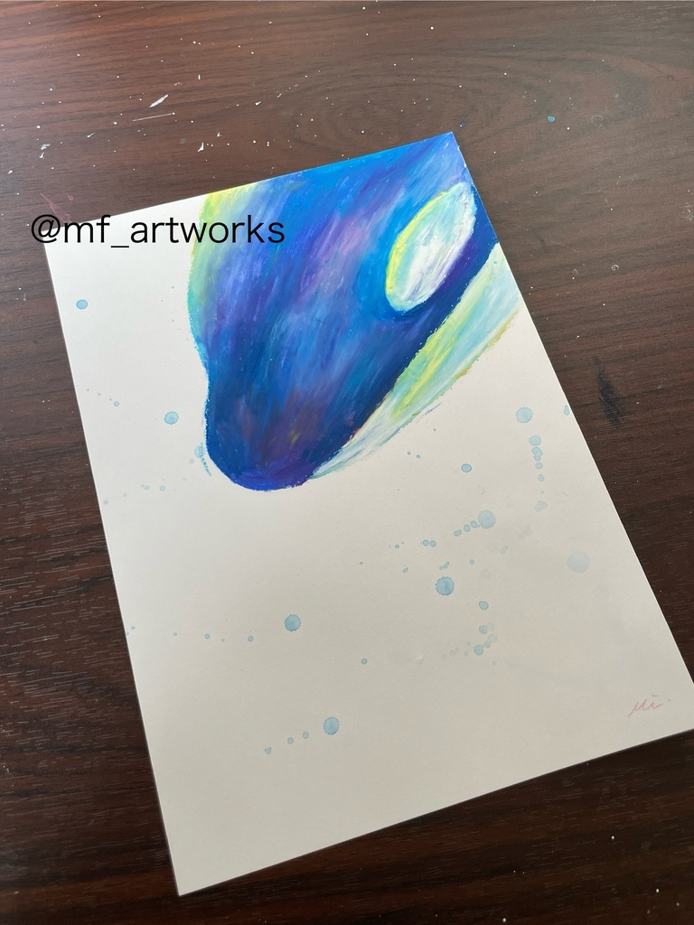 【オイルパステル原画】 シャチ