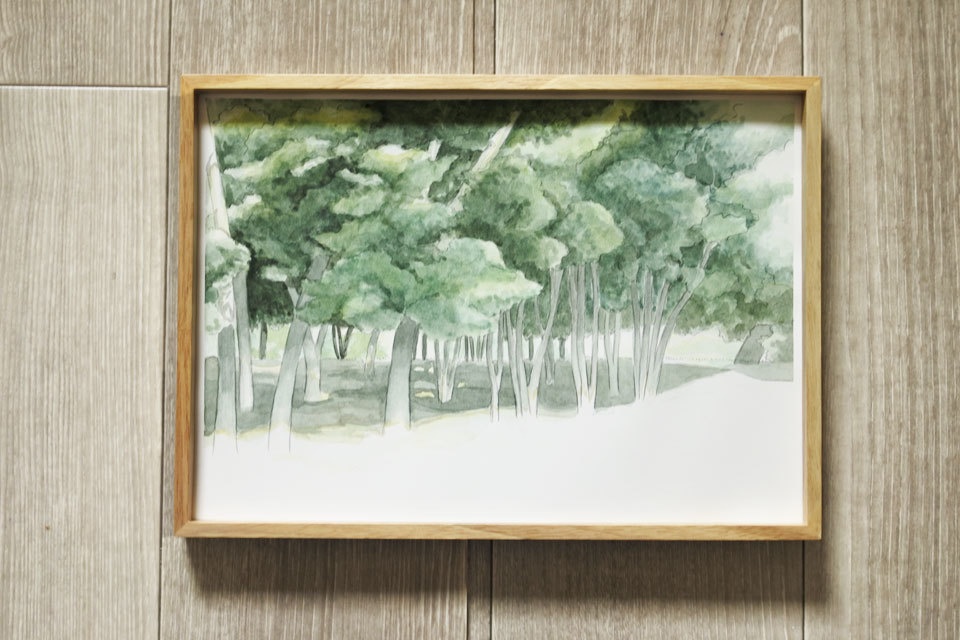 風景画《道(昼)》【原画】A4