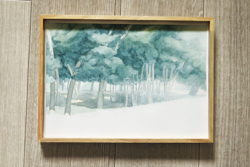 風景画《道(朝)》【原画】A4