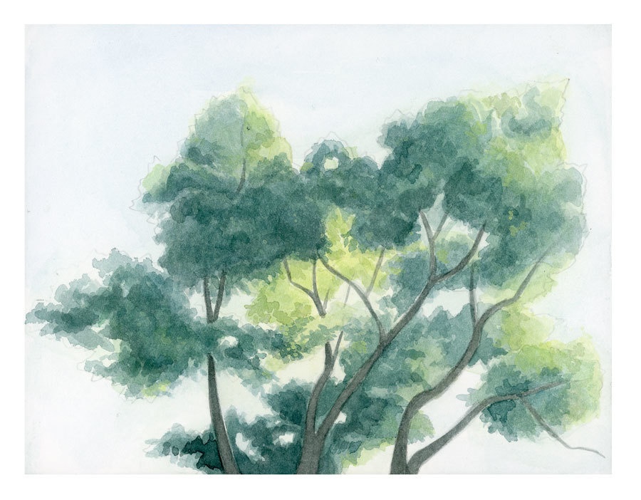 風景画《木のある風景no.3》【原画】