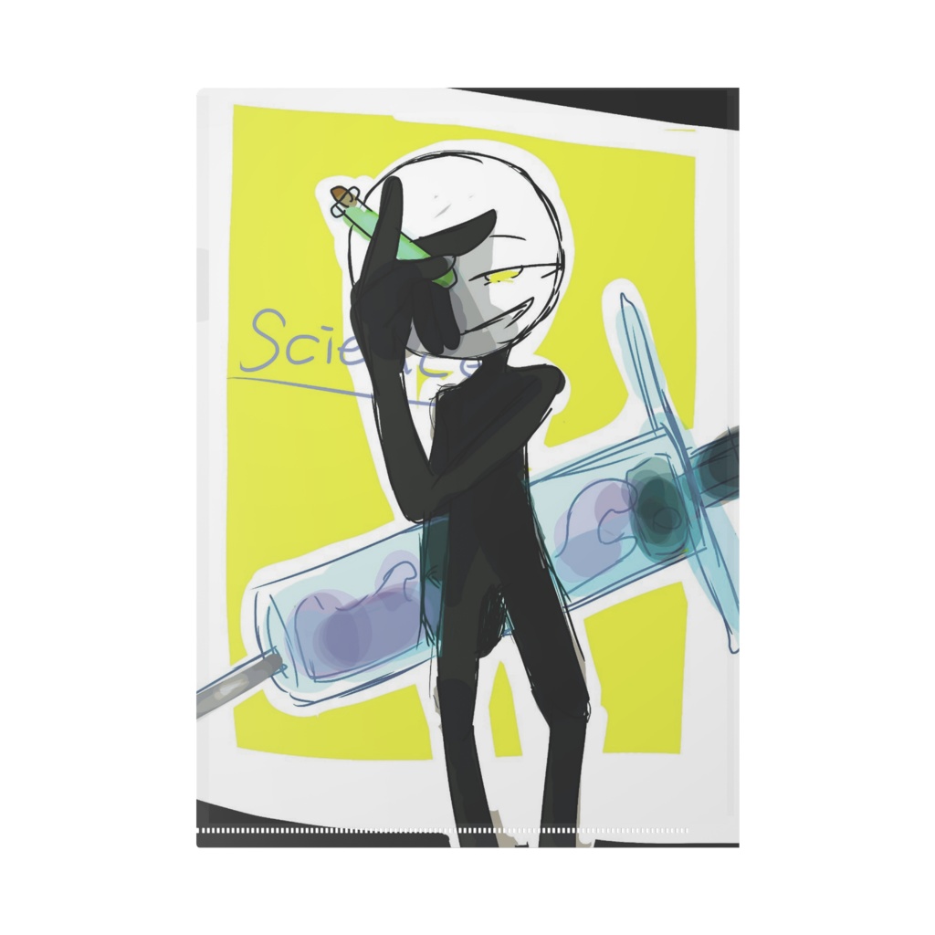 算数次郎と化学太郎のクリアファイル