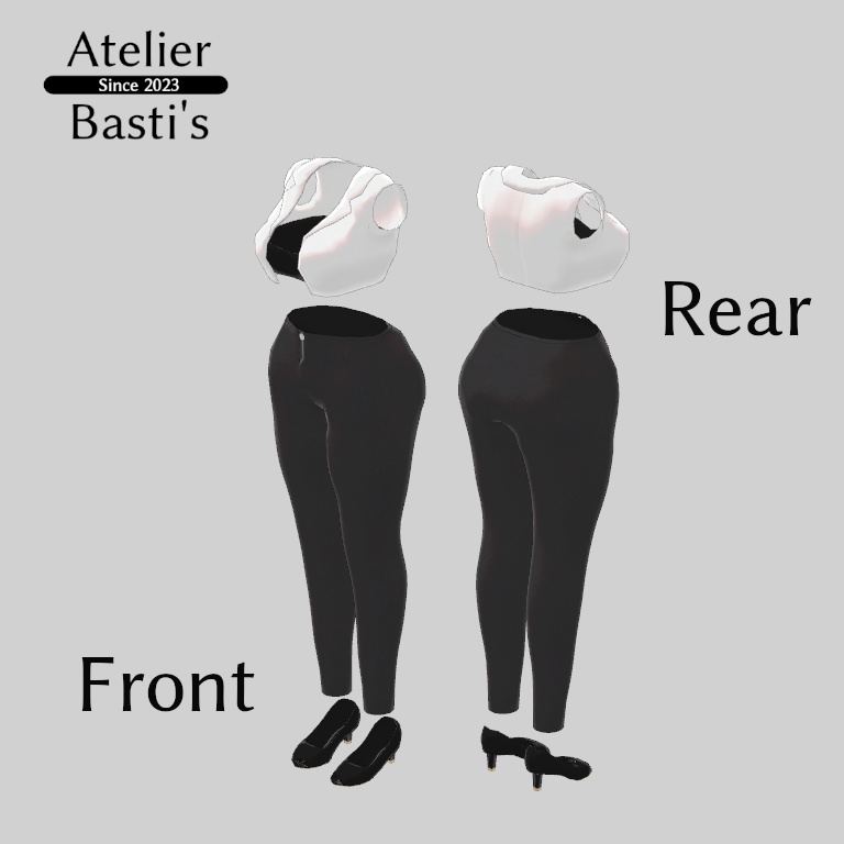 【複数アバター対応】No Sleeve Jacket Outfit v2