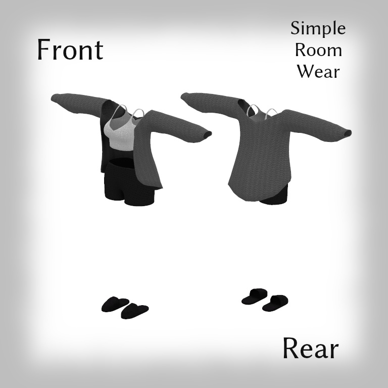 【複数アバター対応】Simple Room Wear