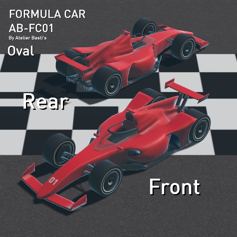 【無料】【VRChat向け】Formula Car AB-FC01