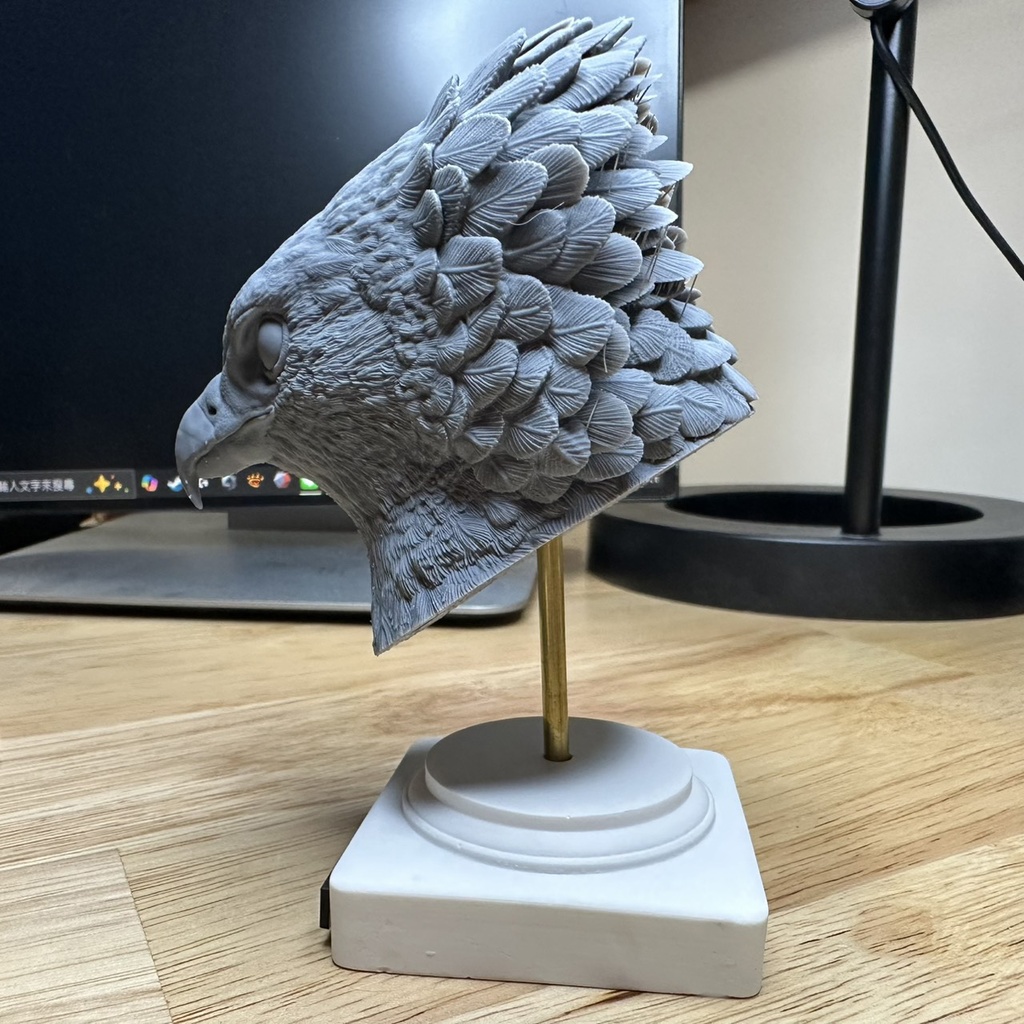 カンムリワシ ドパーツ(開冠)_未塗装キット