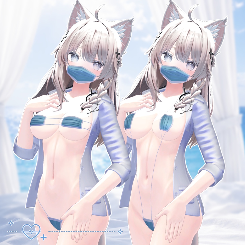 『4アバター対応』 【3D衣装モデル】Mask_Bikini