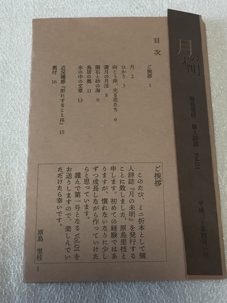 個人詩誌 月の未明vol.01