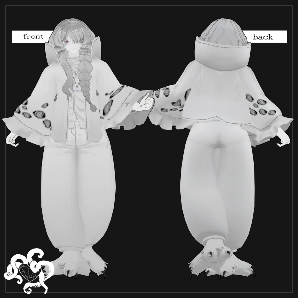 人外お兄さん3Dモデル「Mivuol/ミヴョル」Ver3.3 [MOCBody_M] - もくもくねどこ - 2/8