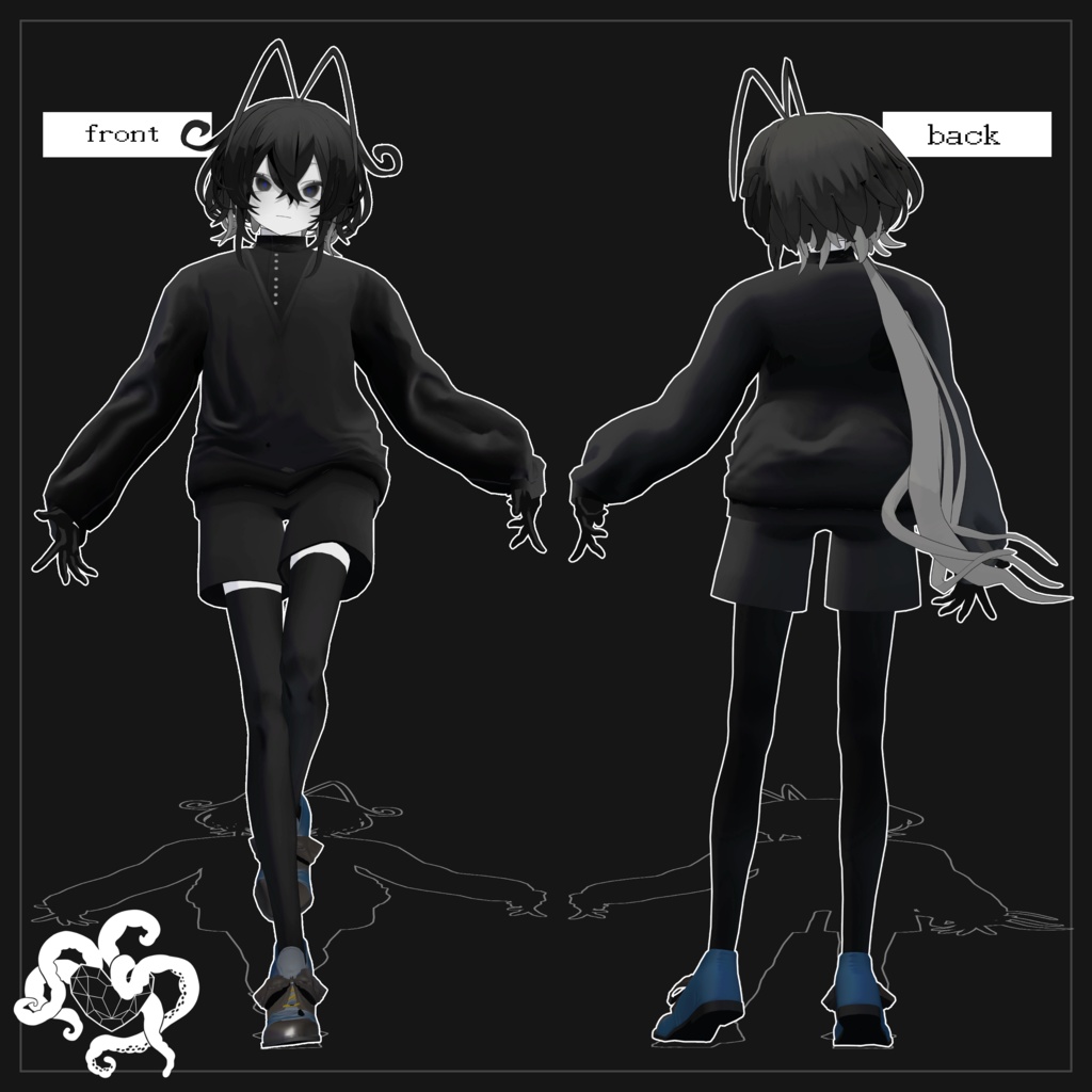 【オリジナル3Dモデル】「Rwerutu/ルェルツ」Ver3.1