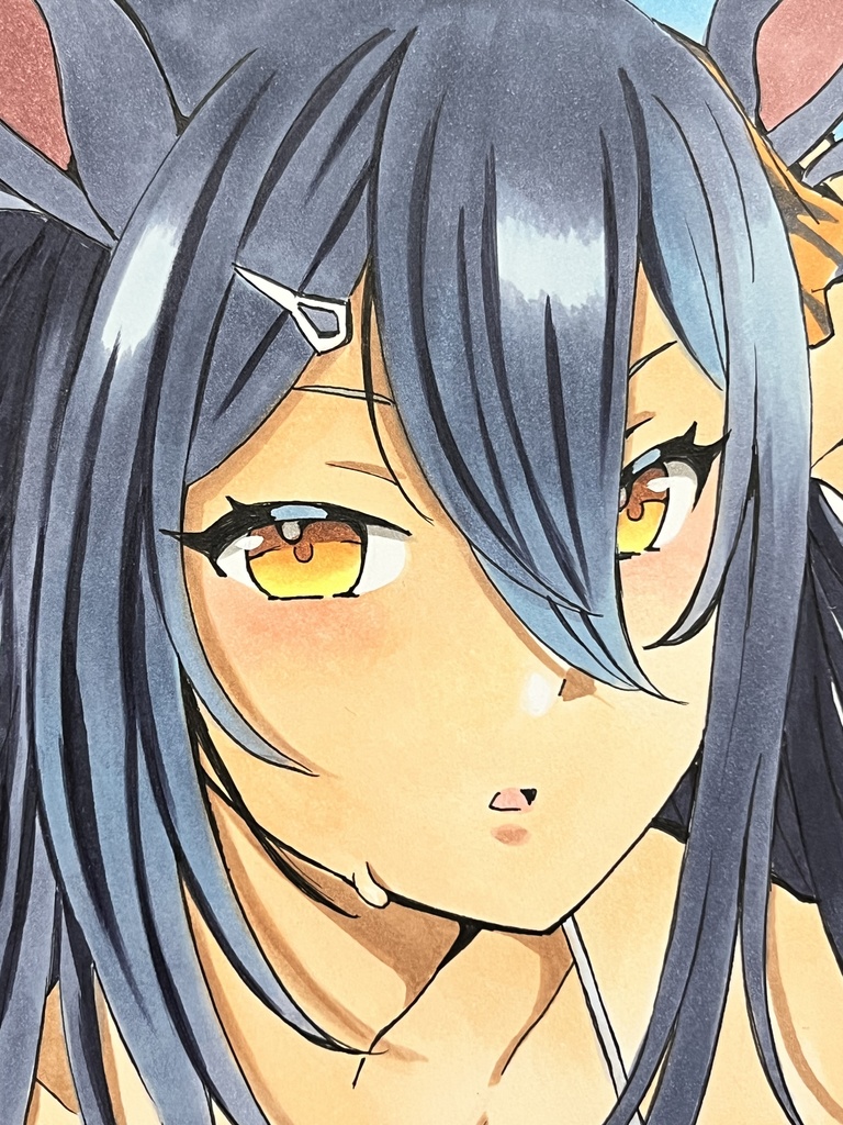 手描きイラスト　ウマ娘　ヒシアマゾン