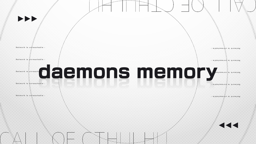 クトゥルフ神話TRPGシナリオブック「deamons memory」