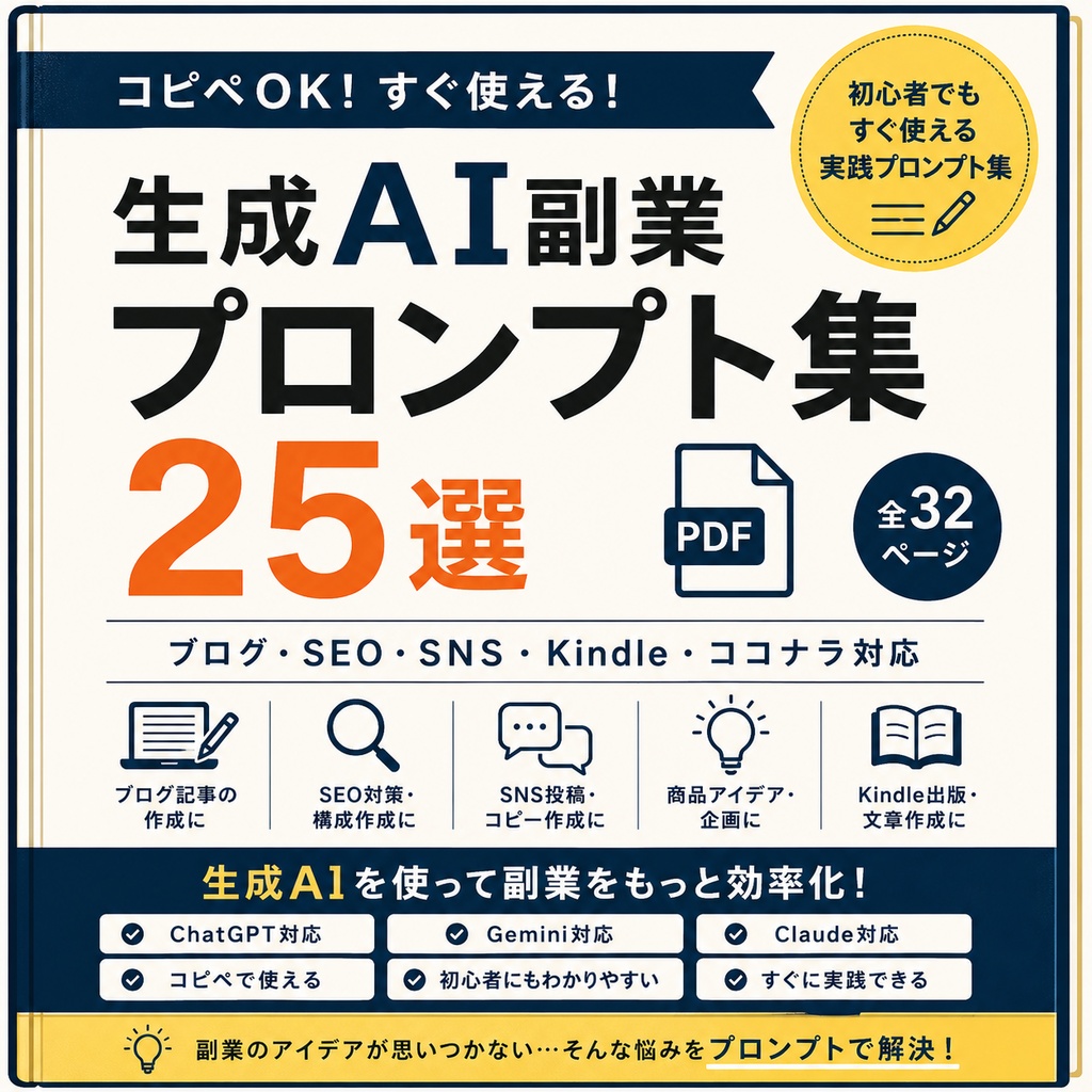 【コピペOK】 生成AI副業プロンプト集25選