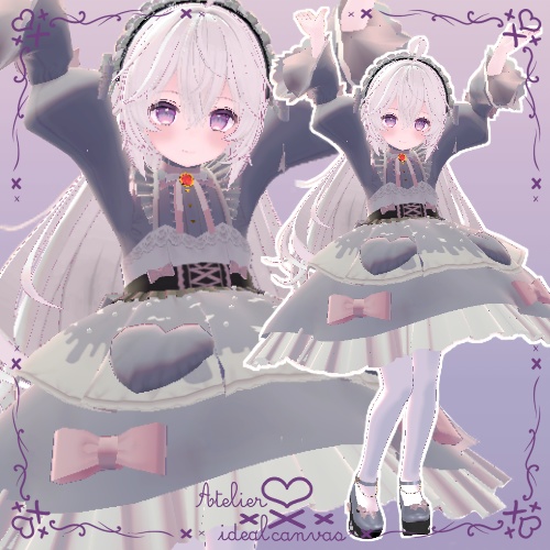 【3アバター対応】Valentine dress【まめひ、そらは、かりん】