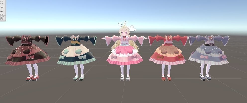 【3アバター対応】Valentine dress【まめひ、そらは、かりん】