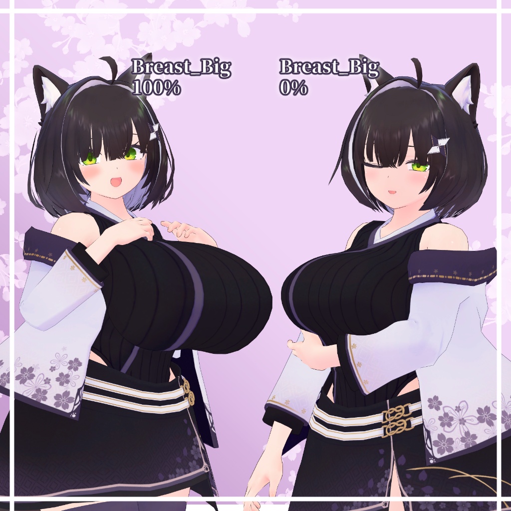 「遊九雲-YUKUMO-」オリジナル3Dモデル【VRChat向けアバター】