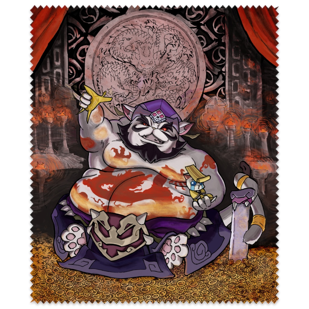 【ねこ天下】董卓(周年)_眼鏡拭き