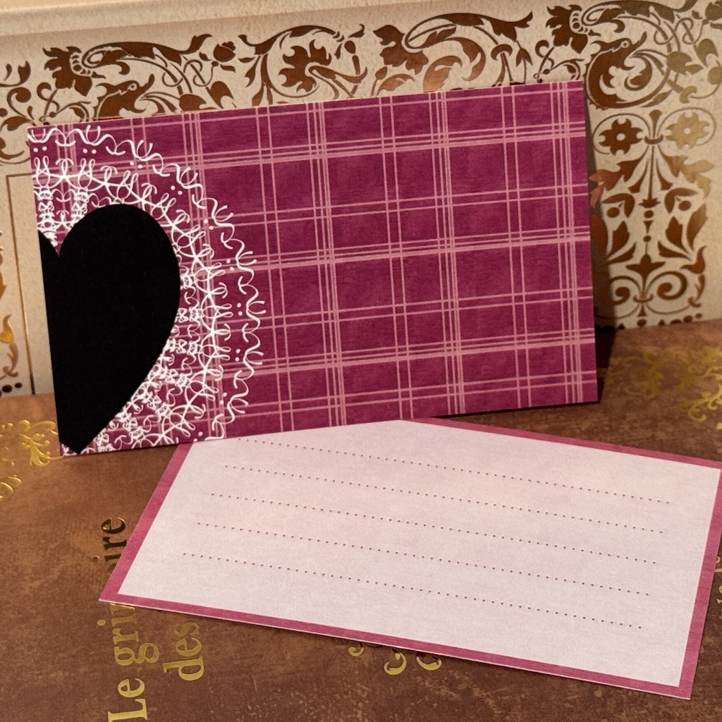 トランプモチーフの高級メッセージカード15枚入