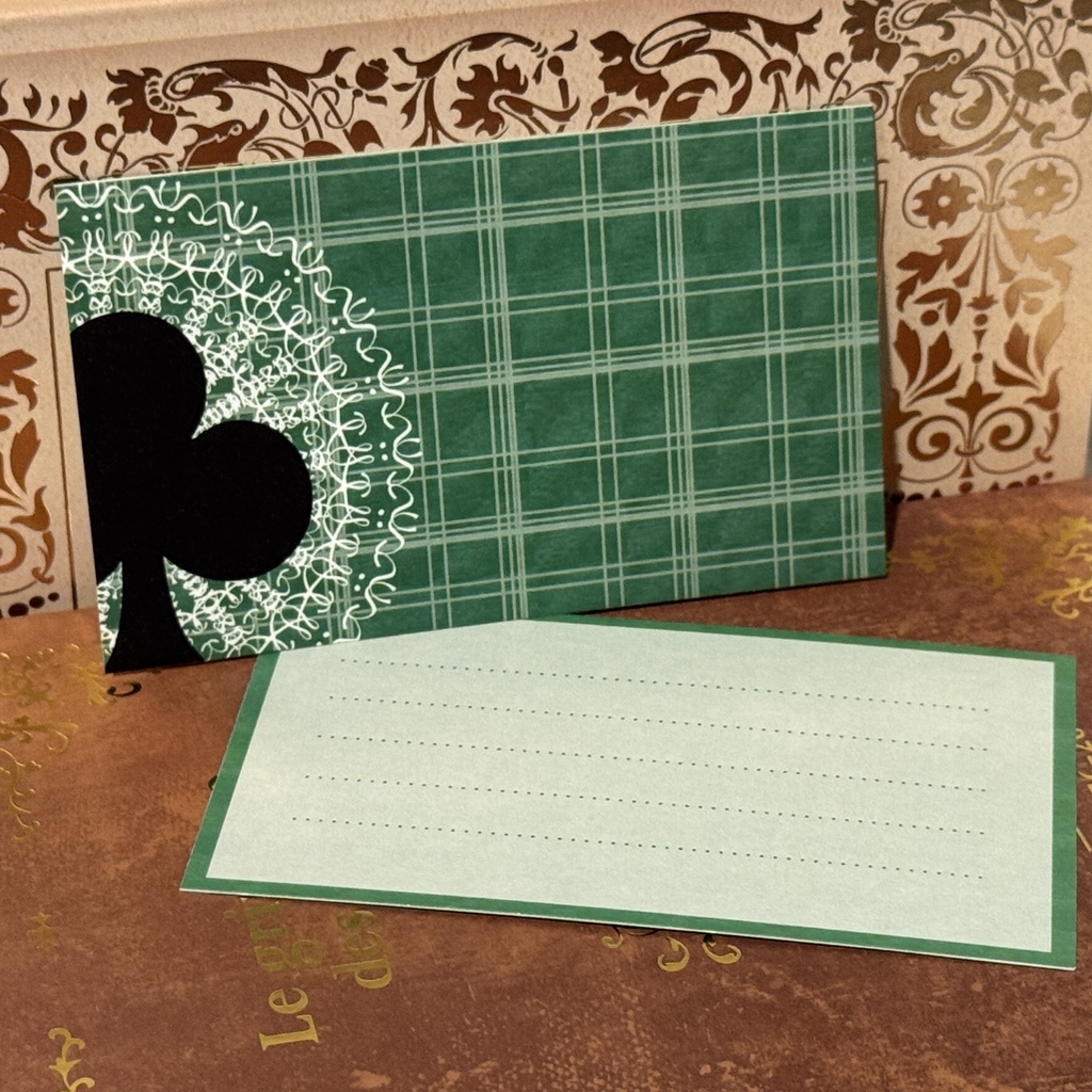 トランプモチーフの高級メッセージカード15枚入