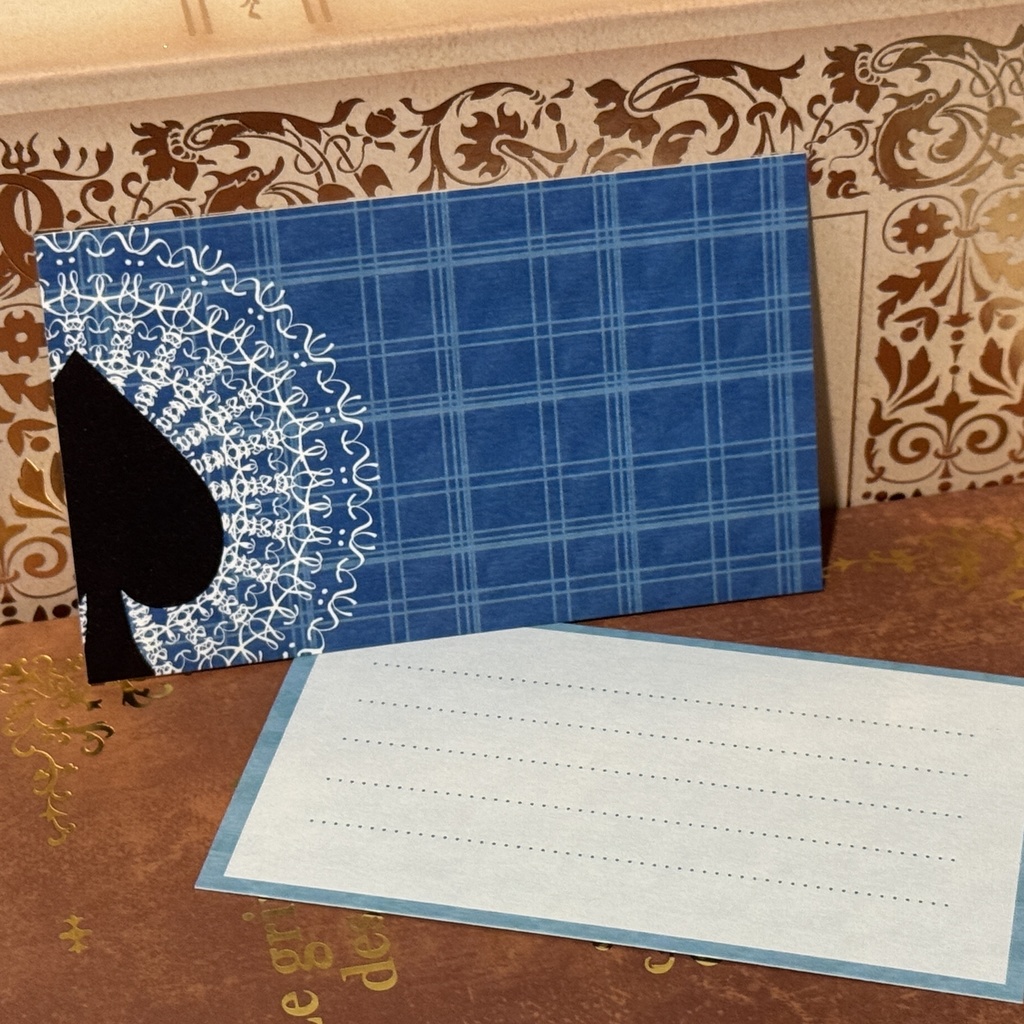 トランプモチーフの高級メッセージカード15枚入