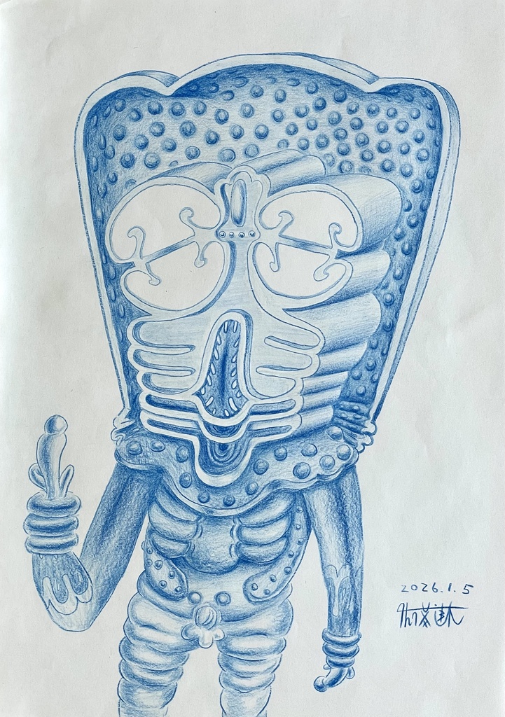 サファイアブルースケッチ「シュルゥム星人」