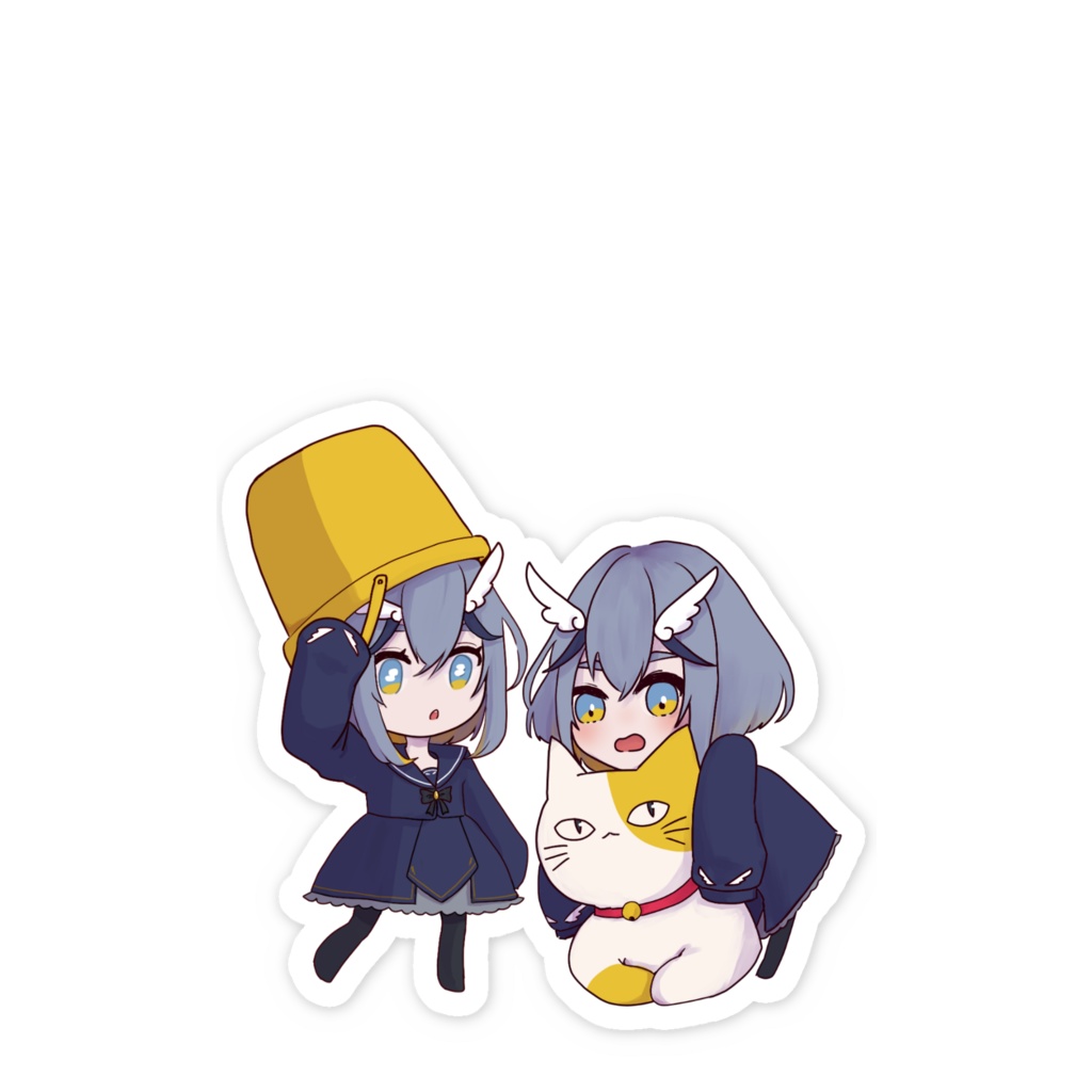 ダブルみめちステッカー(スマホサイズ)