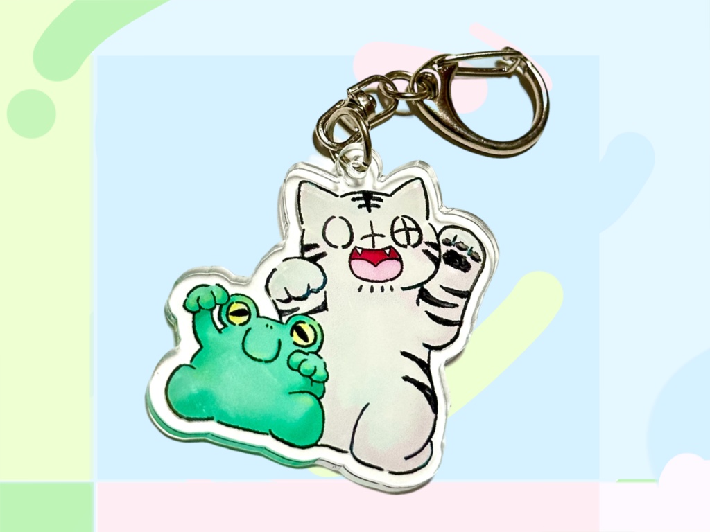 くろりあandミチくん招きアクリルキーホルダー