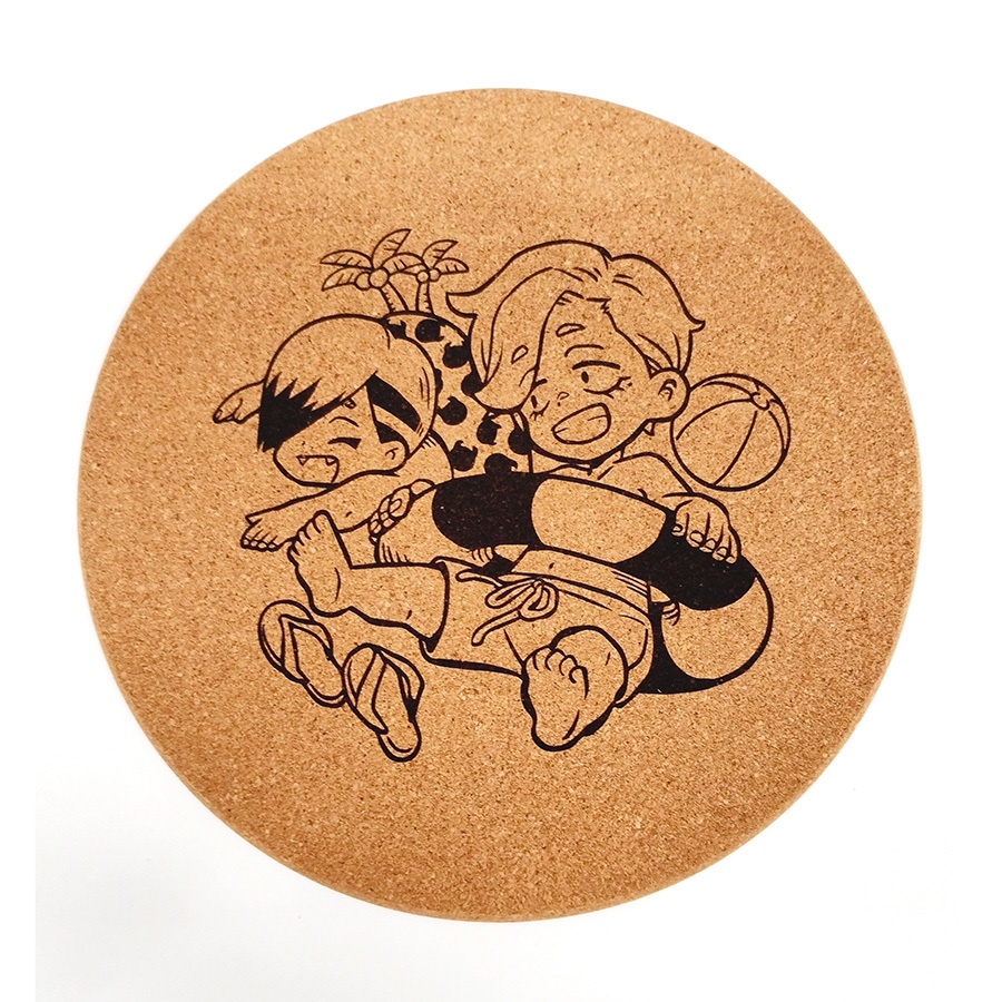 （非公式）コルク鍋敷き（獅子神+叶summer）