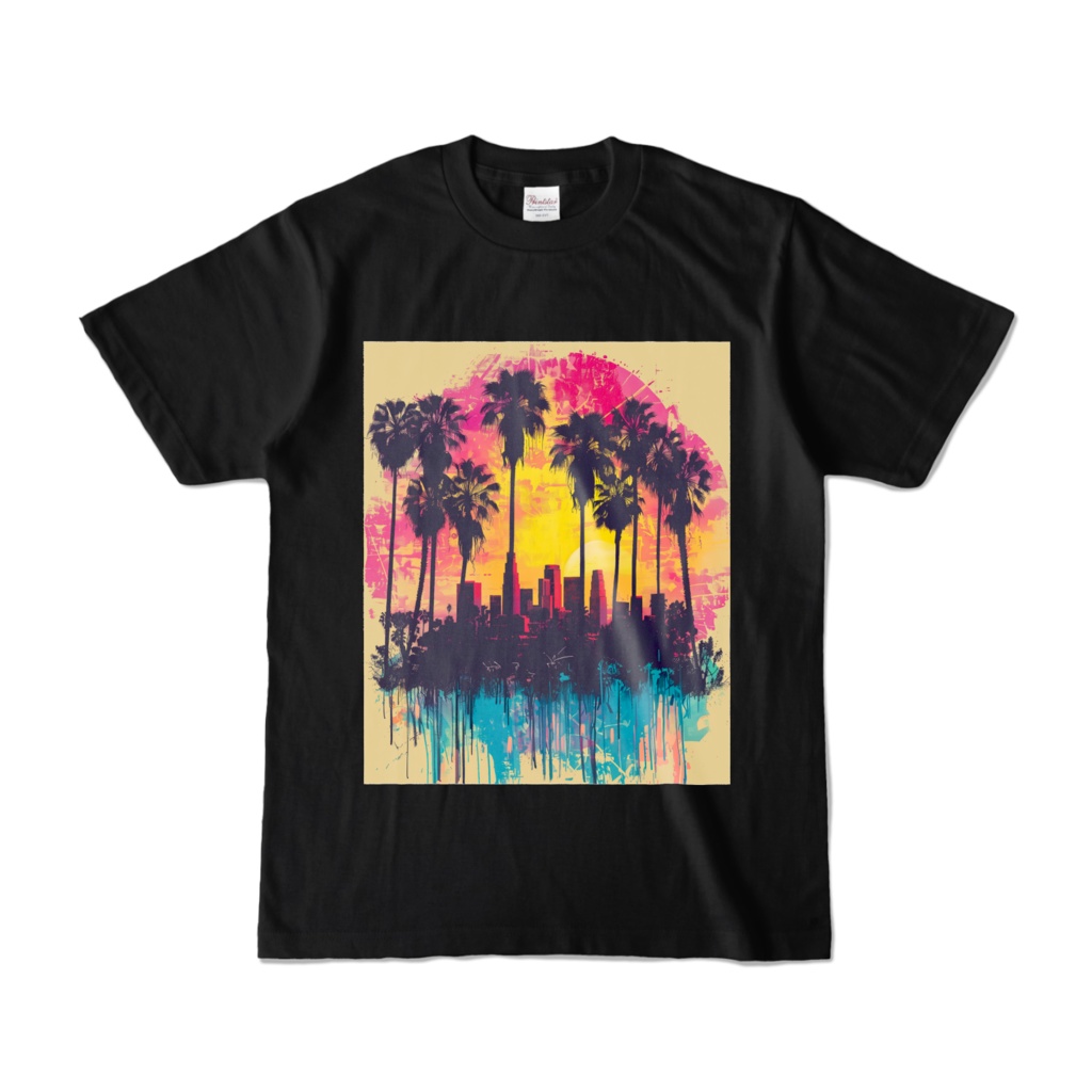 Modern pop art vector palm trees FORREST with LOTS OF Vegetation