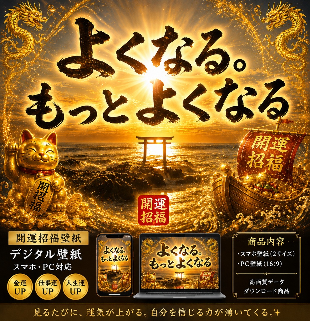 開運招福「よくなる。もっとよくなる」