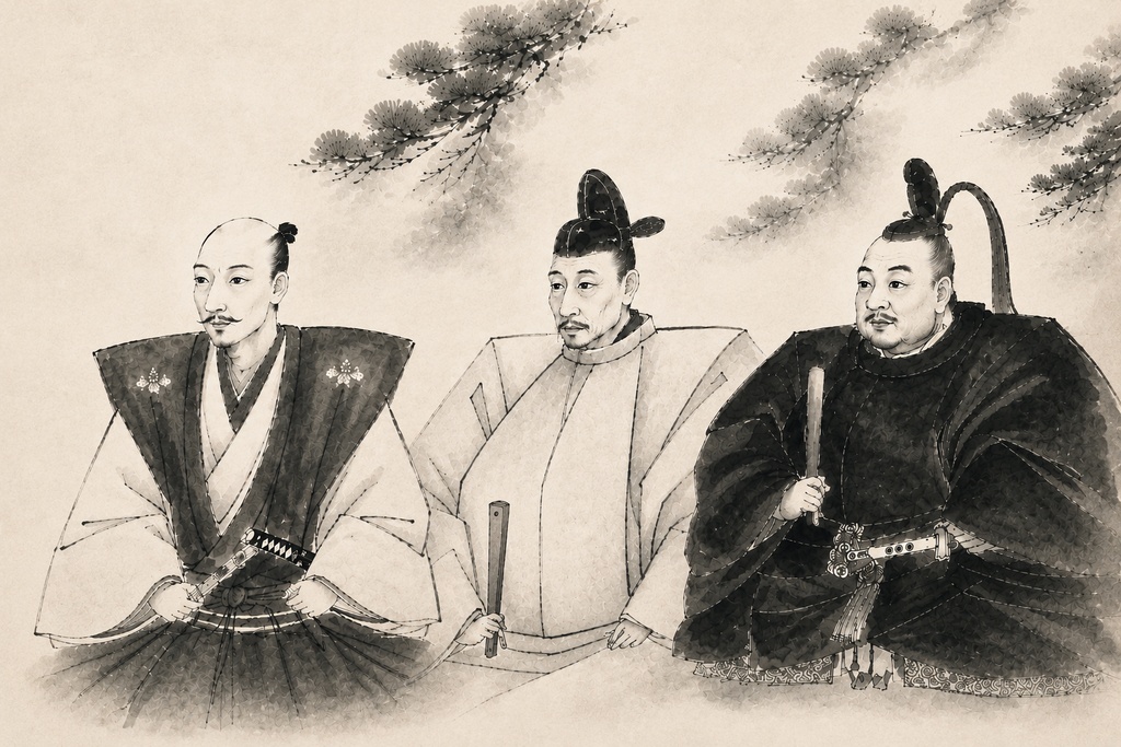戦国三英傑 水墨画壁紙 ― 天下を切り拓いた志の美学